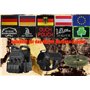 2 Pièces Noir Union Européenne EU Drapeau Tactique Militaire Emblème Drôle Applique Fermeture Crochet et Boucle pour Chapeau Sac