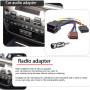 Hoembpn Cable Adaptateur Autoradio ISO 16 Broches Connecteur Faisceau de Radio Stéréo Radioadapter Universal+DIN à Prise ISO Kit