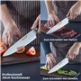 VINNAR Couteau de Chef 20cm Super Tranchant - Professionnel de Cuisine Universel en Acier Inoxydable Allemand 5cr15mov - Poignée