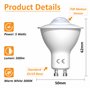 DoRight Lot de 4 Ampoules à Détecteur de Mouvement GU10 5W Ampoule LED Activée par le Mouvement Blanc Chaud 3000K Plage de Détec