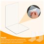 BBWELL Lot de 8 Serre-Livres,Acrylique Transparent Bookends avec Autocollant de Commodité et Autocollant D'index,Serre Livre pou