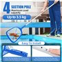 USHOP Épuisettes de Surface pour Piscine,187cm Filets de Fond de Piscine,Outil de nettoyage d’étang,Épuisette à Feuilles Filet d