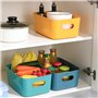 Yngffb 3 Pièces Panier de Rangement en Plastique, Panier Plastique Rangement, Pour organiser des boîtes de rangement empilables 