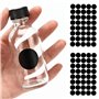 Bouteilles de Liqueur en Plastique,YouXiaor Lot de 60 petites bouteilles de 30 ml à remplir mini bouteilles réutilisables à remp