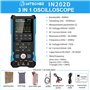 IN202D Oscilloscope portable 3 en 1 Multimètre Générateur DDS, 2 canaux, bande passante 80MHz, taux d'échantillonnage 200MSa/s, 