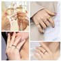 DGUSO Lot de 4 Bague Anti Stress Femme Bague Anxiete Femme Avec Perles Bague D'dnxiete Réglable Bague Anneau Tournant Anneau Ouv
