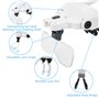 Tunejoy Lunette Loupe avec LED Casque Loupe Frontale 1,0X à 3,5X avec 5 Lentilles Amovibles pour Lecture Réparations Couture Bij