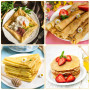 Yesaler Épandeur de Crêpes Râteau à Crêpes avec Spatule Crêpe Bois Ustensiles de Cuisine pour Crêpes Omelettes Pancakes 3 Pièces