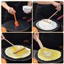 Yesaler Épandeur de Crêpes Râteau à Crêpes avec Spatule Crêpe Bois Ustensiles de Cuisine pour Crêpes Omelettes Pancakes 3 Pièces