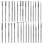 Bestgle 30PCS 2.35mm Tige Jeu de Fraises Diamantées Titane Enduit Fraises à Limes Rotatives Accessoires Kit pour Outils de Meula