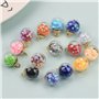 MaoNativey 30pcs 16mm Breloques Pendentif Boule de Verre Cristal avec Strass Perle Brillante Étoiles pour Faire des Pendentifs C