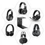 QIMEI-SHOP Support Casque en Aluminium Crochet de Casque Porte de Casque avec des Vis et Ruban Adhésif Solides Noir 6.5x3.5x5.5