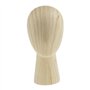 VIGAN Tête de mannequin mannequin en fibre de verre grain de bois - Support de présentation pour perruques, chapeaux, chapeaux, 