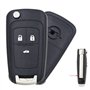 Boîtier de clé de Voiture Pliable à 3 Boutons Coque pour clé Opel Vauxhall Insignia Astra J Zafira B Meriva avec Lame Non coupée