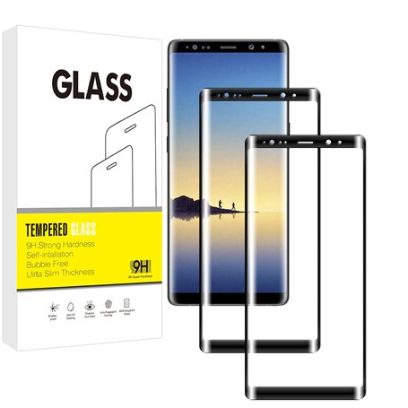 pour Samsung Galaxy Note 8 3D Couverture Complète Film de Protection d'écran,Vuciya Verre Trempé,Dureté 9H Glass,Ultra Anti Rayu