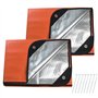 LeadCon Lot de 2 couvertures de survie améliorées – Bâche thermique réfléchissante – Couverture d'urgence réutilisable pour voit