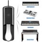Pédale de sustain universelle pour clavier de piano, pédale de sustain adaptée pour synthétiseur de clavier MIDI/piano électroni