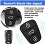 KEMIN Lot de 2 Coque de Clé 3 Boutons Télécommande Porte-clés Boutons Tampons en Caoutchouc Claviers pour Voiture Comaptible pou