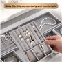 SAMISO Organisateur Bijoux Tiroir,Plateau à Bijoux Empilable,Plateau Bijoux Velours a 6 Styles Différentes,Pour Ranger et Présen