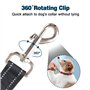 Lot de 2 clips de sécurité réfléchissants pour collier de chien - Pivotant à 360° - Avec double fermeture pour harnais de chien