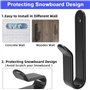 MiOYOOW 2PCS Support Mural pour Snowboard, Clip Montage Mural pour Snowboard en Acier Inoxydable Présentoir Rangement pour Wakeb