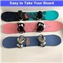 MiOYOOW 2PCS Support Mural pour Snowboard, Clip Montage Mural pour Snowboard en Acier Inoxydable Présentoir Rangement pour Wakeb