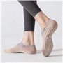 Lot de 4 paires de chaussettes de pilates antidérapantes – Chaussettes de yoga pour femme avec poignées et sangles pour équipeme