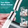 HATANSE Aérateur de Robinet 360° Pivotant Embout Robinet Cuisine, Mousseur Robinet Économie D'eau avec 2 Modes de Pulvérisation 