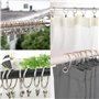 Anneaux pour Rideaux,Pince Rideaux,40 Pièces Anneau Rideau avec Pinces,Décoratif Métal Drapé Clip Crochets Ensemble,Facile Ouver