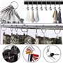 Anneaux pour Rideaux,Pince Rideaux,40 Pièces Anneau Rideau avec Pinces,Décoratif Métal Drapé Clip Crochets Ensemble,Facile Ouver