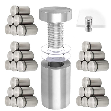 SUpoetry 30 Pièces 12×20 mm Vis Publicité en Acier Inoxydable