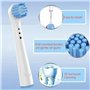 Brossette de Rechange Compatible pour Braun Oral b Têtes Brossettes de Rechange Têtes Brosse Embout Precision Floss Cross Action