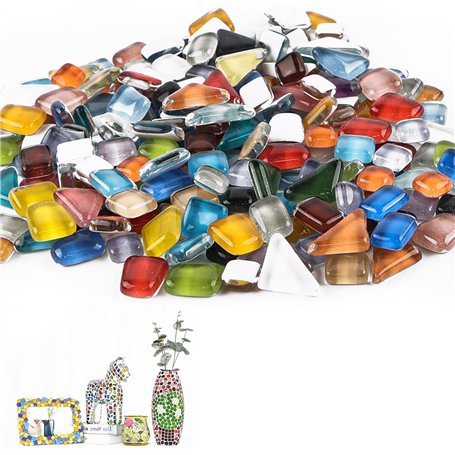 DERJDISF Lot de 400 g de Mosaïque en Cristal pour Loisirs Créatifs