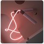 Buosha Corde à sauter lumineuse LED pour enfants adultes fitness - Sauterelle en PVC avec poignée en caoutchouc rose - 2,8 m