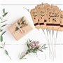 Lot de 100 étiquettes pour bougies magiques en papier kraft - Étiquettes de mariage pour bougies magiques - Pochettes métallique