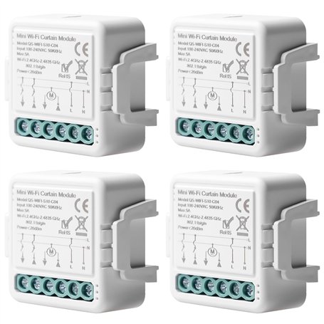 4 modules d'interrupteur de volet roulant WiFi intelligent : module de commutateur de volet roulant WiFi Tuya 2