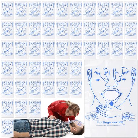 Lot de 50 masques respiratoires CPR/respiratoire pour la protection personnelle