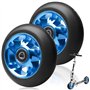 Stunt - Lot de 2 roues de rechange pour trottinette - 100 mm - Avec roulement ABEC-11 - Noyau à rayons en aluminium - Compatible