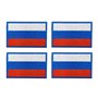 Lot de 4 écussons tactiques à coudre ou à coudre - Motif drapeau de la Russie - À coudre ou à repasser sur les vêtements - Acces