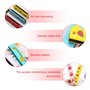 4pcs Harmonica de Bande Dessinée pour Enfants 16 Trous Double Rangée Harpe Diatonique Harmonica en Bois avec 4 Sacs de Rangement