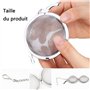 Lot de 2 Infuseurs à Thé en Acier Inoxydable 5cm, Passoire à thé avec Crochet à Chaîne Allongé et Maille extra fine pour Infuser