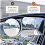 2 Pièces Rotatif Miroir d'Angle Mort pour Rétroviseur Voiture - Réglable Blind Spot Mirror