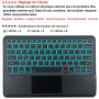 Nanhent Rétroéclairé Clavier Coque pour Redmi Pad Pro 12,1 Pouces 2024 Tablette, Smart Touchpad, Housse Étui Premium en Cuir PU