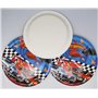 Lot de 61 décorations de table d'anniversaire pour enfants, vaisselle de course, ustensiles de fête cool voiture de sport, nappe