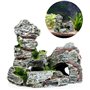 CHJIEJIE Lot de 2 décorations d'aquarium avec Herbe Verte pour Cacher Les crevettes en résine, Accessoires d'aquarium en résine,