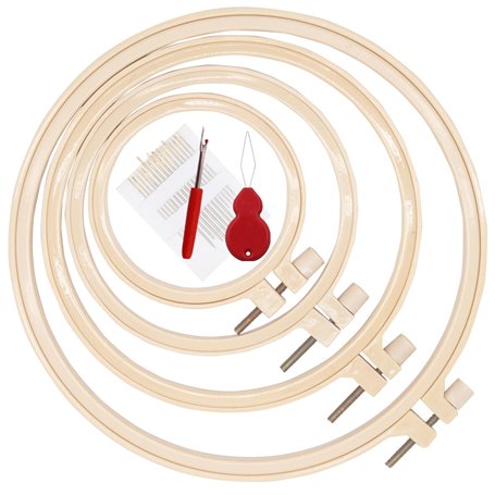 4 cadres de broderie en plastique jaune