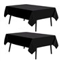 2 Pièces Nappe Noire rectangulaire
