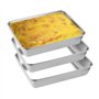 GIDWRIY 3 Pièces Plat Inox Four Rectangulaire 25.8x20x5 CM