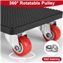 Kit de roulettes pour Meubles Charge Lourde, Leve Meuble Lourd avec roulettes en Rotatif à 360°avec Frein pour Deplace Meuble Ai