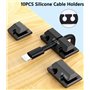 40 Clips Câbles Adhésifs